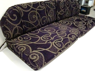 USED RV/MOTORHOME FURNITURE 4 PIECE DINETTE CUSHION SET (PLATINUM PLUM) FOR SALE