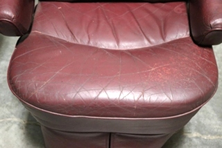 USED RV/MOTORHOME FURNITURE SET OF 2 BURGUNDY FLEXSTEEL CAPTAIN CHAIRS FOR SALE