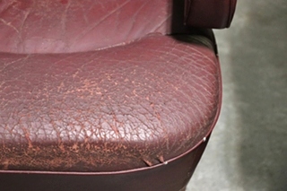 USED RV/MOTORHOME FURNITURE SET OF 2 BURGUNDY FLEXSTEEL CAPTAIN CHAIRS FOR SALE