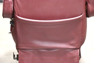 USED RV/MOTORHOME FURNITURE SET OF 2 BURGUNDY FLEXSTEEL CAPTAIN CHAIRS FOR SALE