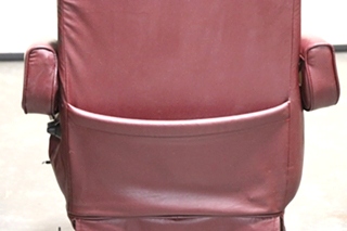 USED RV/MOTORHOME FURNITURE SET OF 2 BURGUNDY FLEXSTEEL CAPTAIN CHAIRS FOR SALE