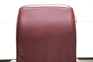 USED RV/MOTORHOME FURNITURE SET OF 2 BURGUNDY FLEXSTEEL CAPTAIN CHAIRS FOR SALE