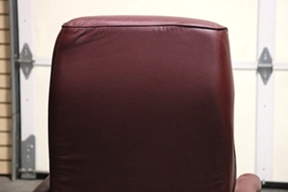 USED RV/MOTORHOME FURNITURE SET OF 2 BURGUNDY FLEXSTEEL CAPTAIN CHAIRS FOR SALE