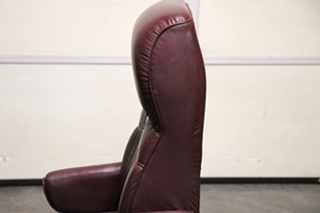 USED RV/MOTORHOME FURNITURE SET OF 2 BURGUNDY FLEXSTEEL CAPTAIN CHAIRS FOR SALE