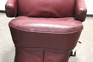 USED RV/MOTORHOME FURNITURE SET OF 2 BURGUNDY FLEXSTEEL CAPTAIN CHAIRS FOR SALE