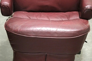 USED RV/MOTORHOME FURNITURE SET OF 2 BURGUNDY FLEXSTEEL CAPTAIN CHAIRS FOR SALE