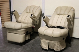 USED MOTORHOME FLEXSTEEL CAPTAIN CHAIR SET FOR SALE