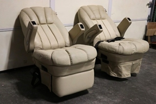 USED MOTORHOME FLEXSTEEL CAPTAIN CHAIR SET FOR SALE