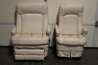 USED VINYL CAPTAIN CHAIR SET RV PARTS FOR SALE