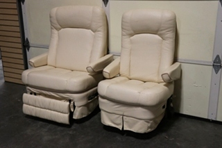 USED VINYL CAPTAIN CHAIR SET RV PARTS FOR SALE