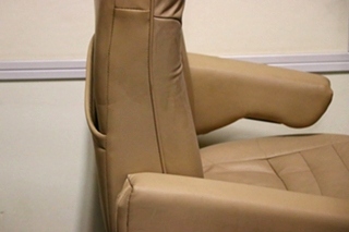 USED MOTORHOME VINYL TAN CAPTAIN CHAIR SET FOR SALE