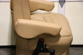 USED MOTORHOME VINYL TAN CAPTAIN CHAIR SET FOR SALE