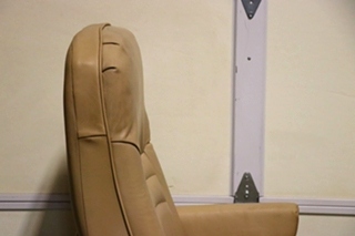 USED MOTORHOME VINYL TAN CAPTAIN CHAIR SET FOR SALE