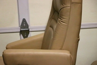 USED MOTORHOME VINYL TAN CAPTAIN CHAIR SET FOR SALE