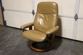 USED BROWN SWIVEL EURO CHAIR MOTORHOME FURNITURE FOR SALE