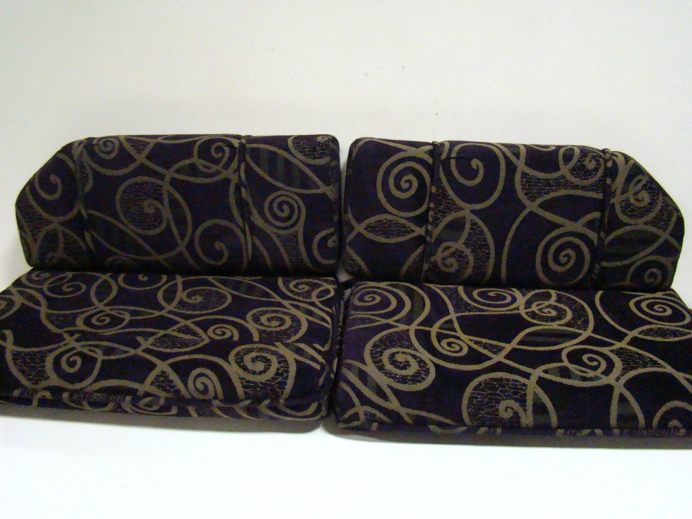 USED RV/MOTORHOME FURNITURE 4 PIECE DINETTE CUSHION SET (PLATINUM PLUM) FOR SALE