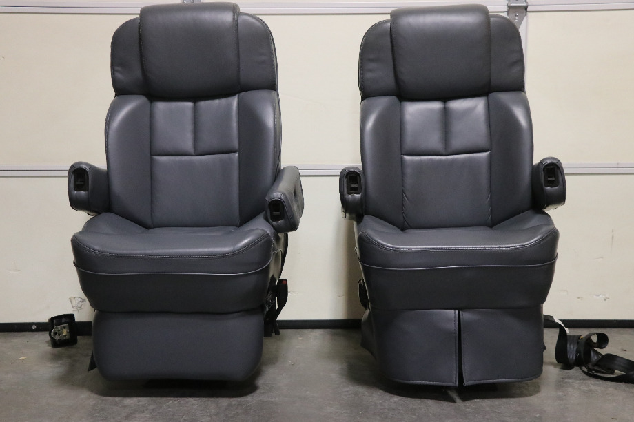 USED FLEXSTEEL NAVY CAPTAIN CHAIR SET RV FURNITURE FOR SALE